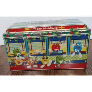 M&M Christmas Village Brand Diner Number 4 1996 Vintage Metal Tin